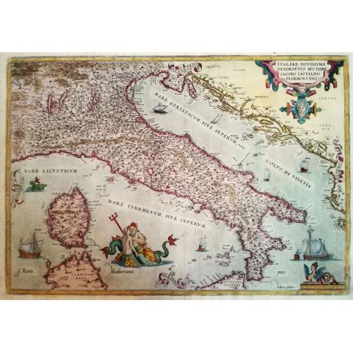 Old map image download for Italiae Novissima descriptio. . .