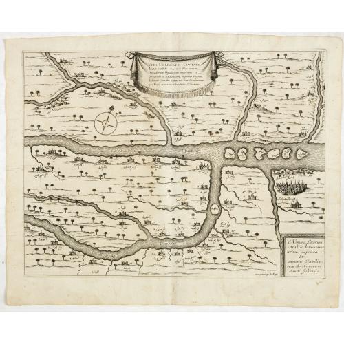 Old map image download for Vera delineatio civitatis Bassoræ : Nec non Fluviorum, Insularum Oppidorum pagorum et terrarum ei adiacentium, inquibus passim habitant familiæ sabaorum Siue Mendaiorum, qui vulgo vocantur christiani sti. Joannis.