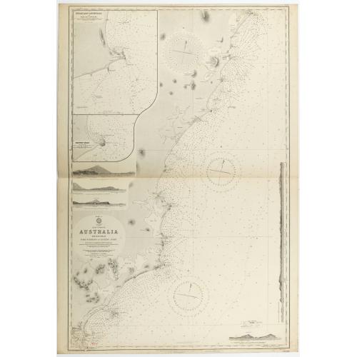 Old map image download for Sheet V East coast of Australia. New South Wales Port Stephens to Tacking Point surveyed by Comr. Fredk. W. Sidney R.N. . . 1862-5. . . with additions and corrections to 1938. . .