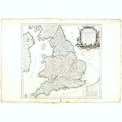 Le royaume d'Angleterre..subdivisé en Shires ou Comtés.