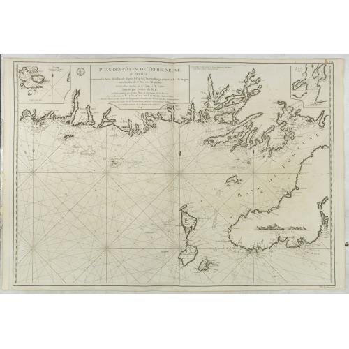 Old map image download for Plan des Côtes de Terre-Neuve, II ème Feuille..