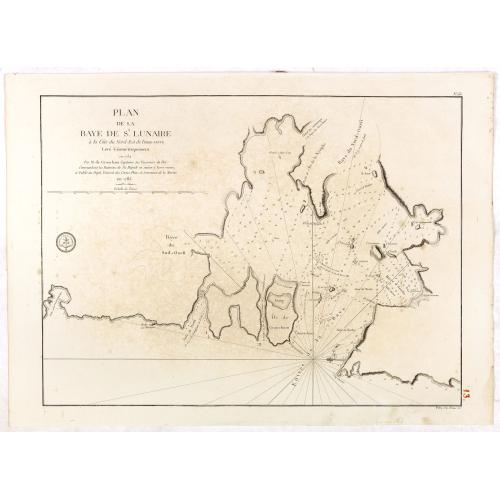 Old map image download for Plan de la baie de Saint-Lunaire, à la côte nord-est de Terre-Neuve. . .