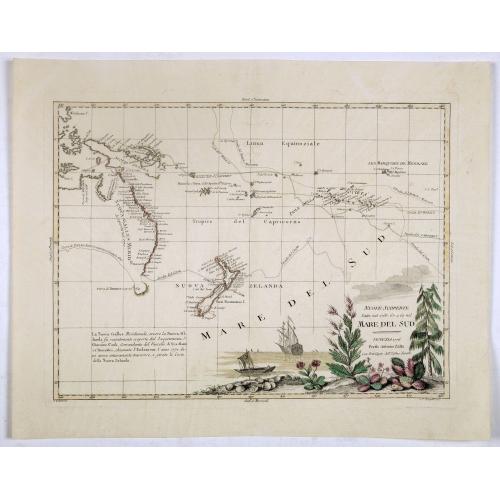 Old map image download for Nuove scoperte Fatte nel 1765. 67 e 69 nel Mare del Sud. . .