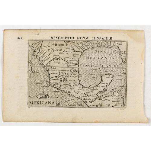 Old map image download for Descriptio Novae Hispaniae / Mexicana.