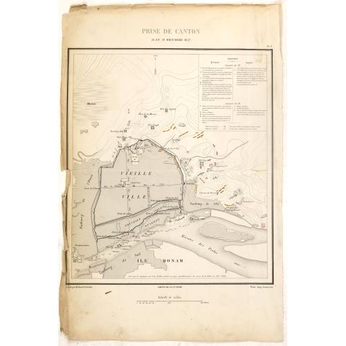 Old map image download for Prise de Canton 28 et 29 Décembre 1857.