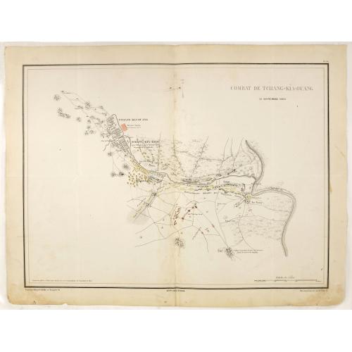 Old map image download for Combat de Tchang-Ki-Ouang 18 septembre 1860.