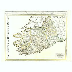 The Province of Munster Surveyed By Sr. William Petty : Divided into its Counties and the Counties into their serevall Barronies, Wherein are distinghished the . . .