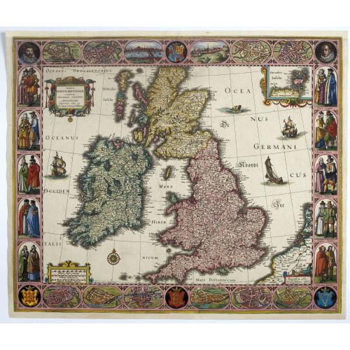 Old map image download for Tabula Magnae Britanniae continens Angliam Scotiam..