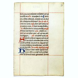 A leaf from a breviary.