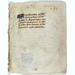 Leaf on vellum from a manuscript Book of Hours.