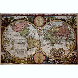 Orbis terrarum typus de integro in plurimis emendatus auctus et icunculis illustratus.