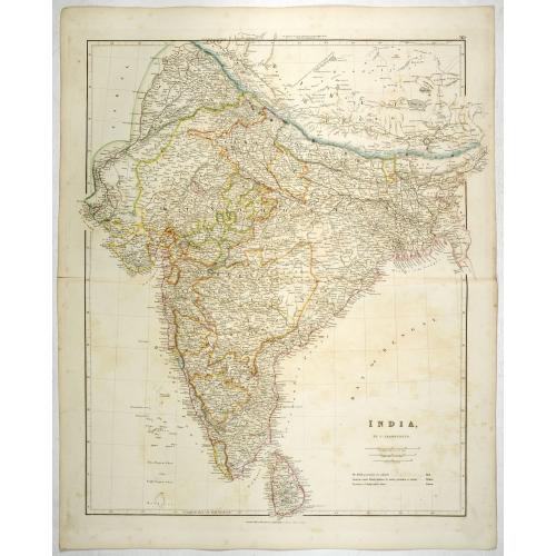 Old map image download for India.