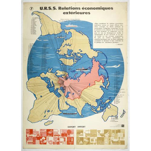 Old map image download for U.R.S.S. Relations économiques extérieures. (7)