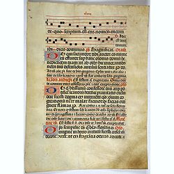 Leaf on vellum from a antiphonary.