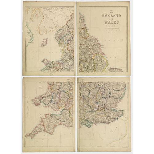 Old map image download for [4-sheets] England and Wales.