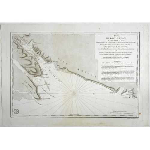 Old map image download for Plan du Port Dauphin, de la rade de St.Anne, de l'entrée de Labrador et de la Baie de Niganiche. . .