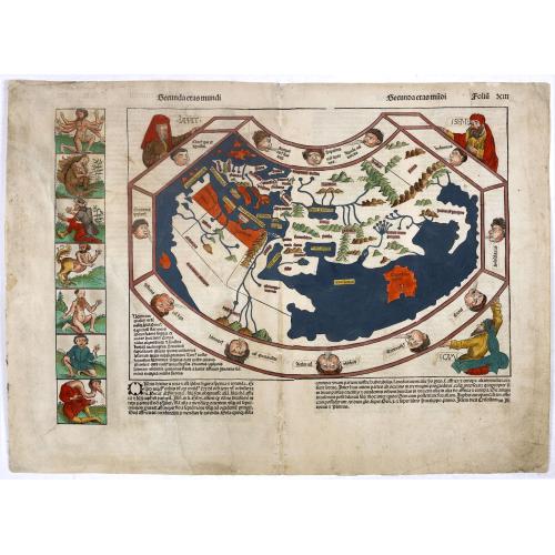 Old map image download for Secunda etas mundi. Folium XIII.