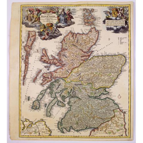 Old map image download for Magnae Britanniae Pars Septentrionalis qua REGNUM SCOTIAE. . .