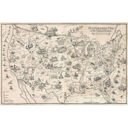 Old map image download for Bootlegger's Map of the United States