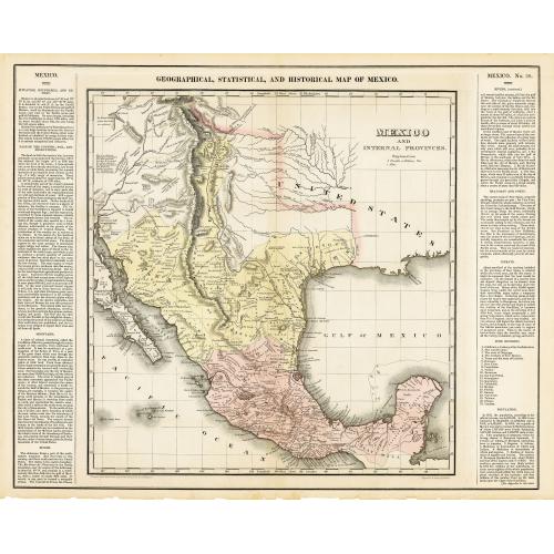 Old map image download for Geographical, Statistical, & Historical Map of Mexico