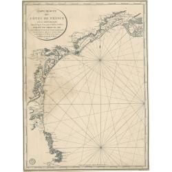 Carte réduite des côtes de France sur la Méditerranée