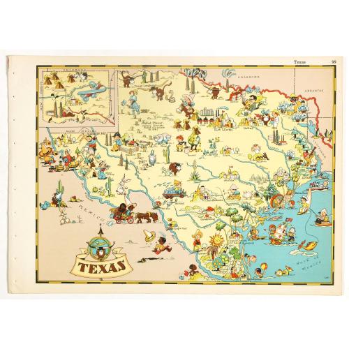 Old map image download for Texas.