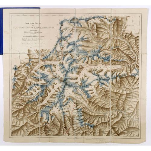 Old map image download for Sketch map of the Glaciers of Kangchenjunga.