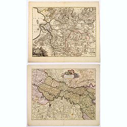 [Two maps] Tetrachia Ducatus Geldriae Neomagensis. / Transisalania vulgo Over-Yssel auct. N. ten Have. . . 