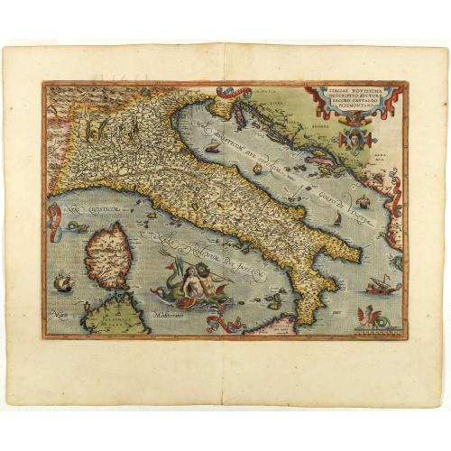 Old map image download for Italiae Novissima descriptio. . .