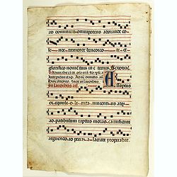 Leaf on vellum from a antiphonary.