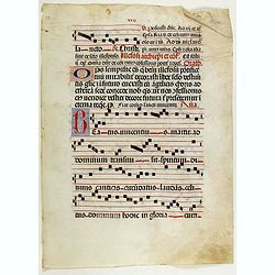 Leaf on vellum from a antiphonary.