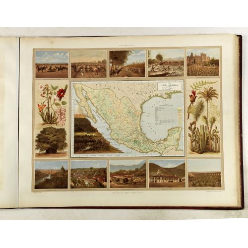 Old map image download for Atlas pintoresco e histórico de los Estados Unidos Mexicanos.