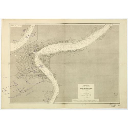 Old map image download for Côte Est de Chine. Rivière de Wusung. Port de Shangaï.