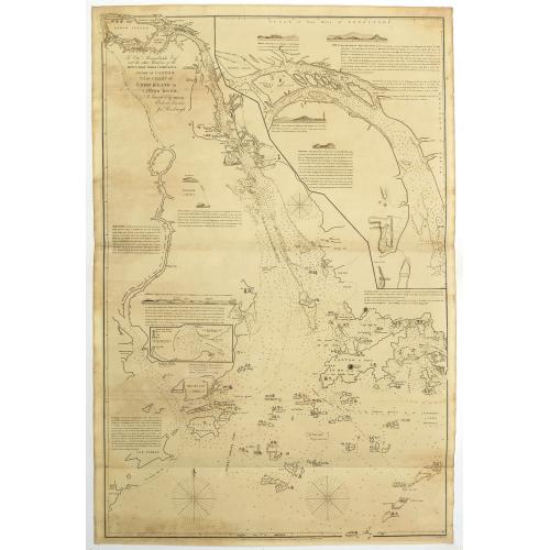 Old map image download for To Chas. Majoribanks esq.re and the other members of the hon.ble East India Company's factory at Canton, this Chart of Choo Keang or Canton river, is inscribed ... by James Horsburgh.