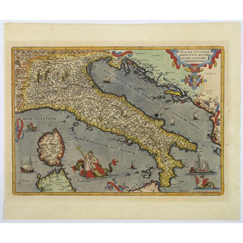 Old map image download for Italiae Novissima descriptio. . .