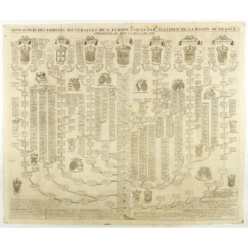 Old map image download for Genealogie des Familles souverains de l'Europe issues par alliance de la maison de France . . .