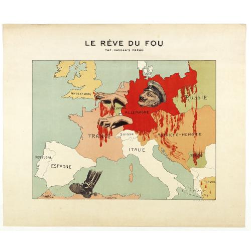 Old map image download for Le Rève du Fou. The madman's dream.