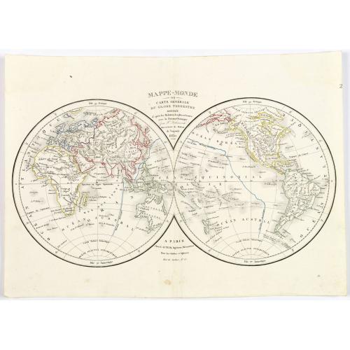Old map image download for Mappe-Monde ou Carte Générale du Globe Terrestre.