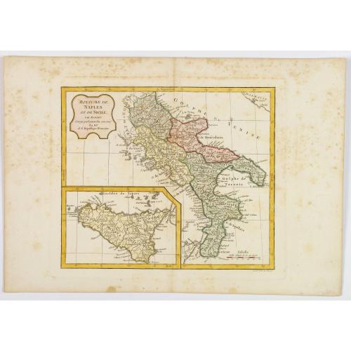 Old map image download for Royaume de Naples et de Sicile.