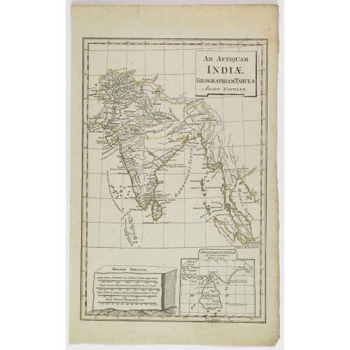 Old map image download for Ad Antiquam Indiae Geographiam Tabula.