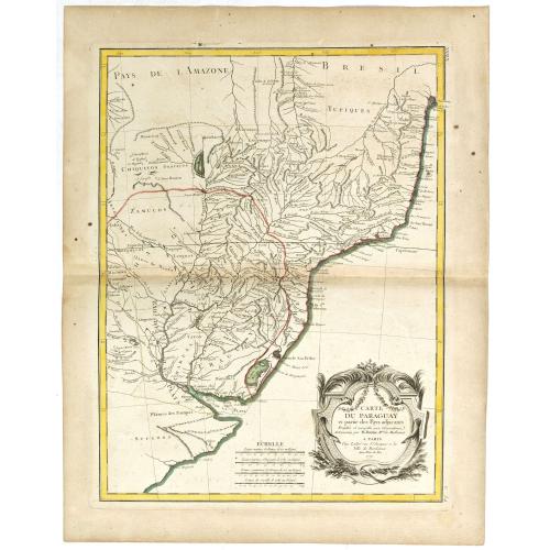 Old map image download for Carte du Paraguay et partie des Pays adjacants . . .