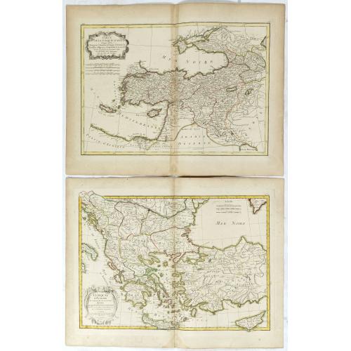 Old map image download for [Two maps] Carte de la Turquie d'Asie . . . Turquie d'Europe . . .