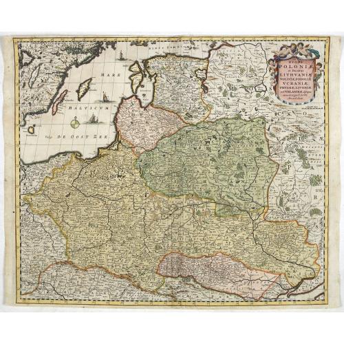 Old map image download for Regni Poloniae et Ducatus Lithuaniae Voliniae, Podoliae..