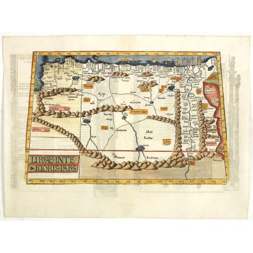 Old map image download for [North Africa with Egypt] Tabula III. Aphricae. Hae Sunt E Cognitis Totius Orbis . . . (title on verso)