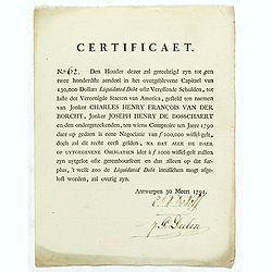 Certificaet N° 62.