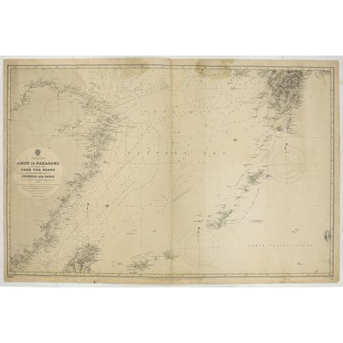 Old map image download for China & Japan - Amoy to Nagasaki including the Yang Tse Kiang and the Islands between Formosa and japan..