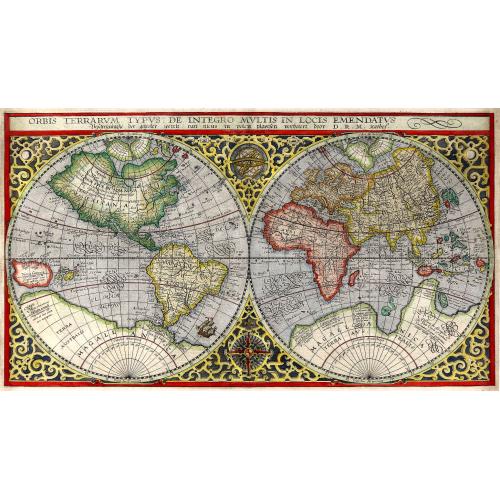 Old map image download for Orbis Terrarum Typus De Integro Multis In Locus Emandaius.