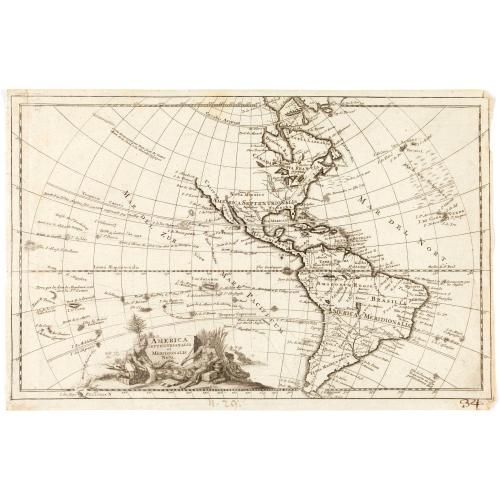 Old map image download for America Septentrionalis et Meridionalis Nova.