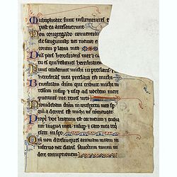 Illuminated leaf from a lithurgical Psalter.