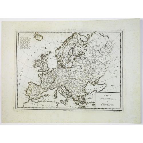 Old map image download for Carte Generale et Politique de L'Europe.